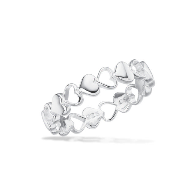 Girls ring hearts 925
