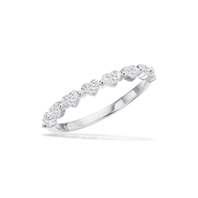 Girls ring hearts zir. 925