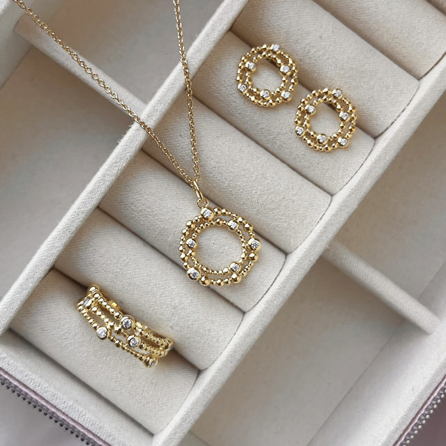 Ring zir. 925 goldplated