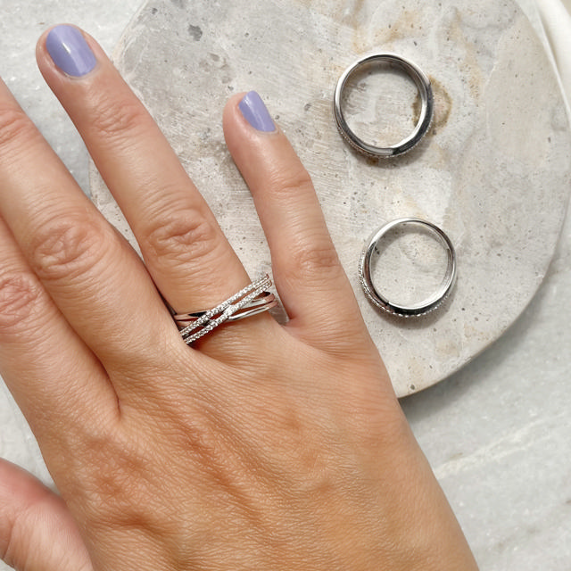Ring zir. 925 rho.