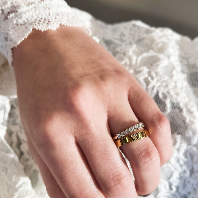 *Kleopatra alliancering 7x0,04  H-W/SI 14 kt