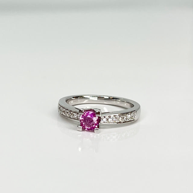 Kleopatra Queen 0,40 pink saf. 0,16 H-W/SI 14 kt