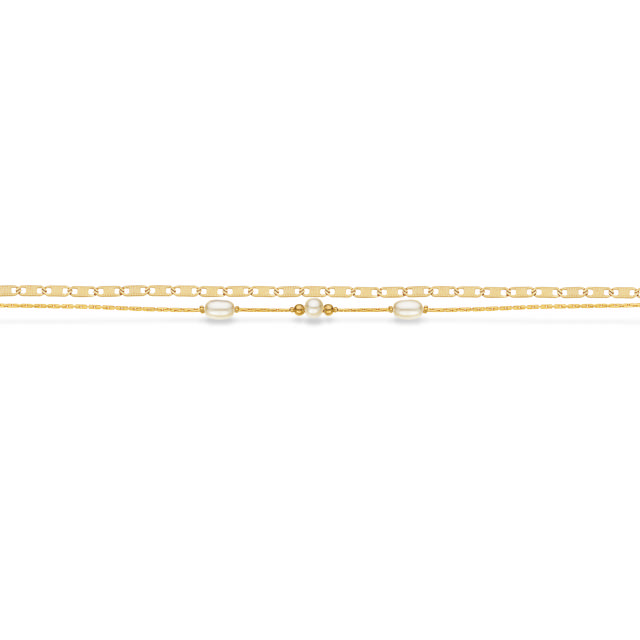 Bracelet steel goldplated 17+2cm