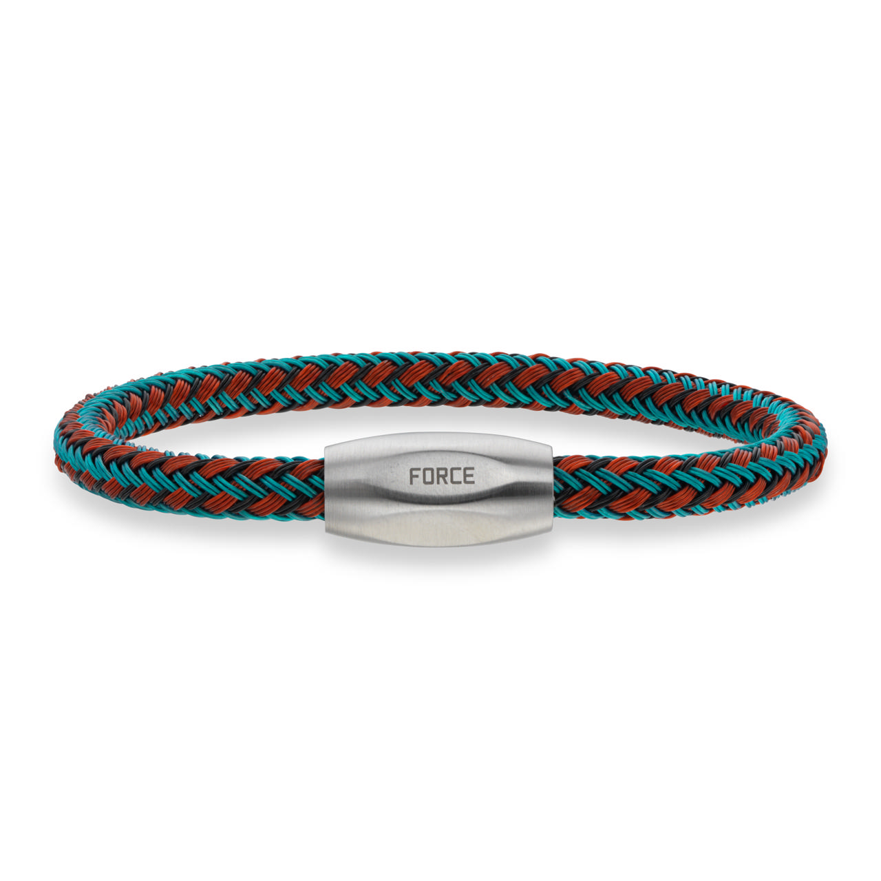 Bracelet turquoise/red cable 23 cm