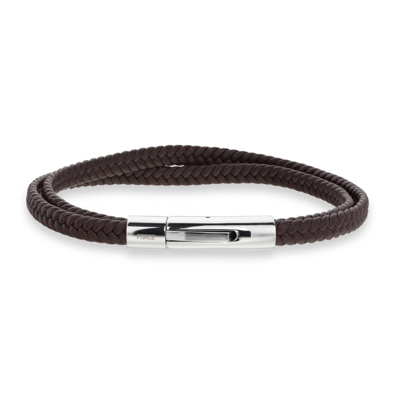 Bracelet brown leather 23 cm