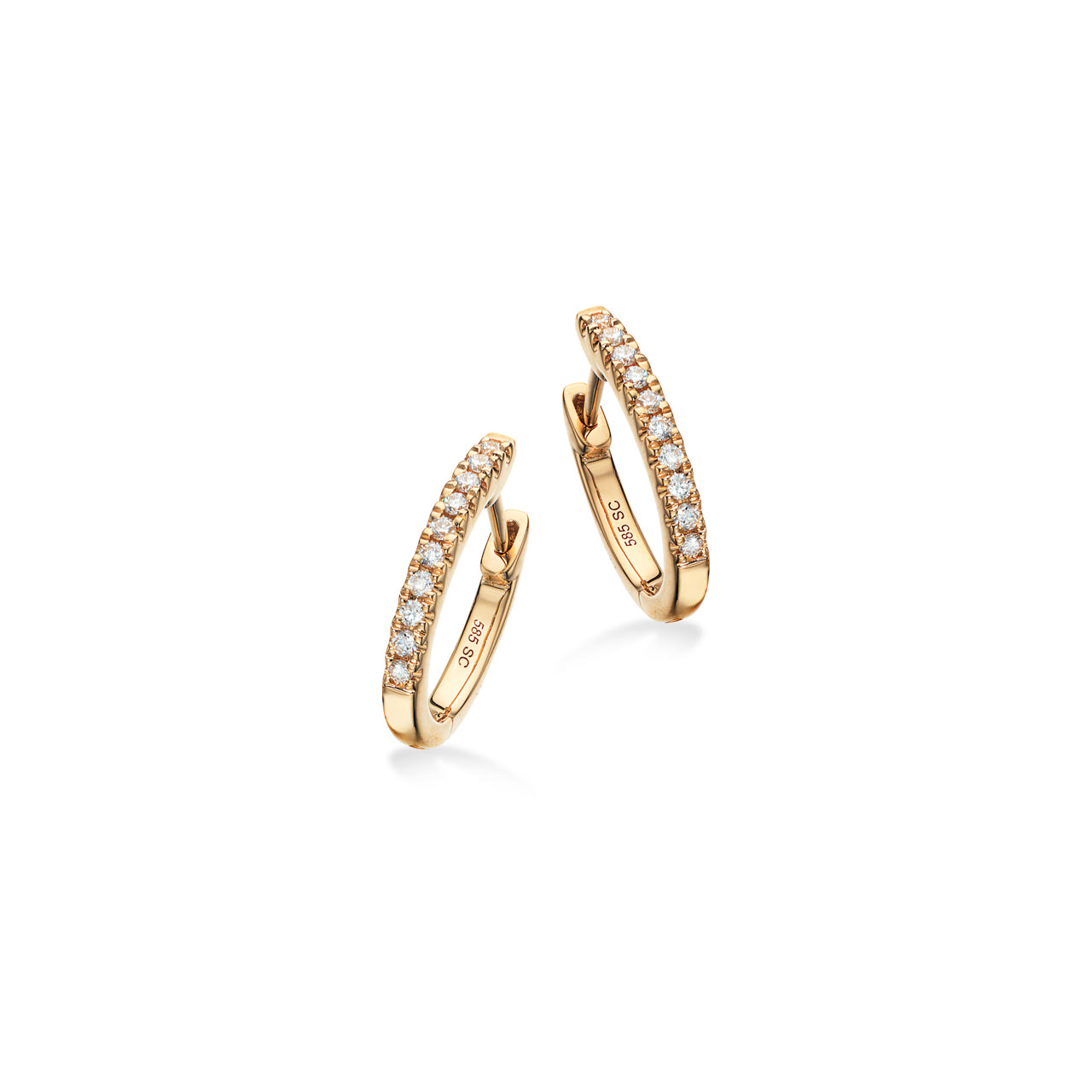 *Dazzling Clip-creoler 0,12 H-W/SI 14 kt.