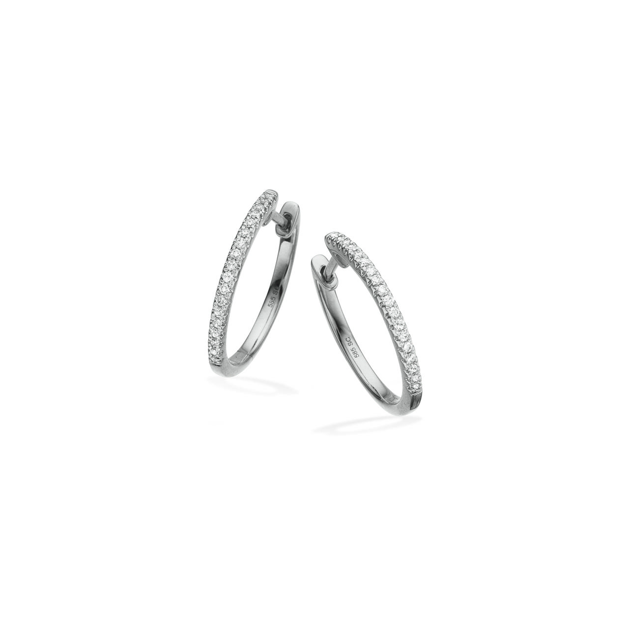 *Dazzling clip-creoler 17mm 0,14 H-W/SI 14 kt.