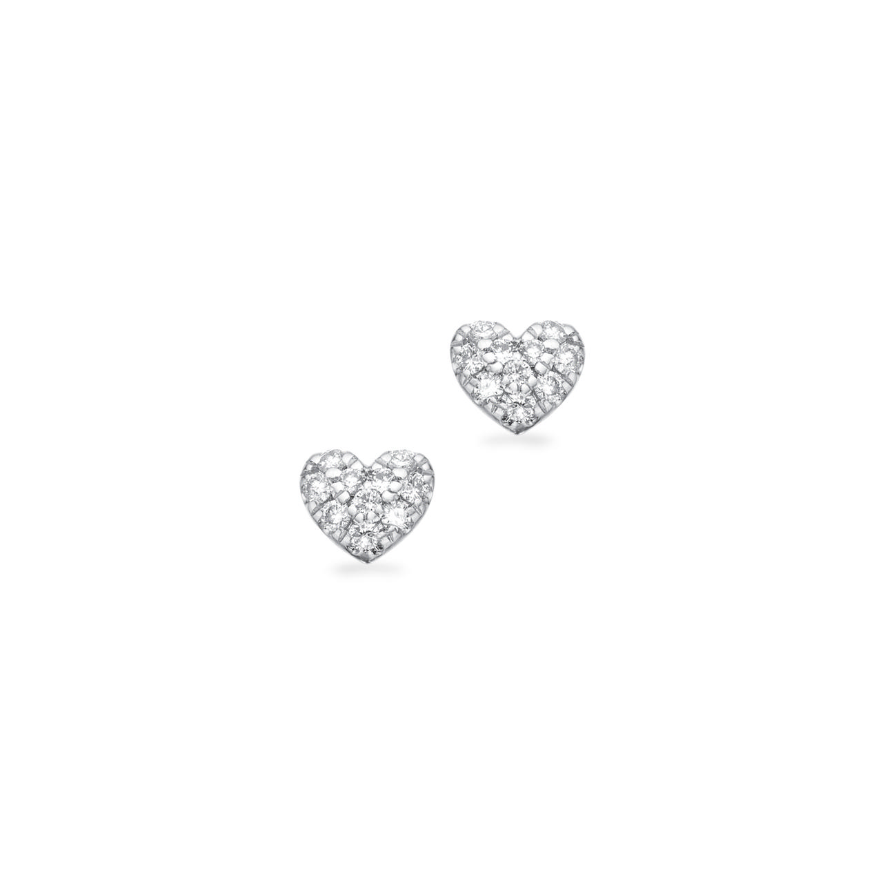 Earsticks heart 0,11 H-W/SI 585 white