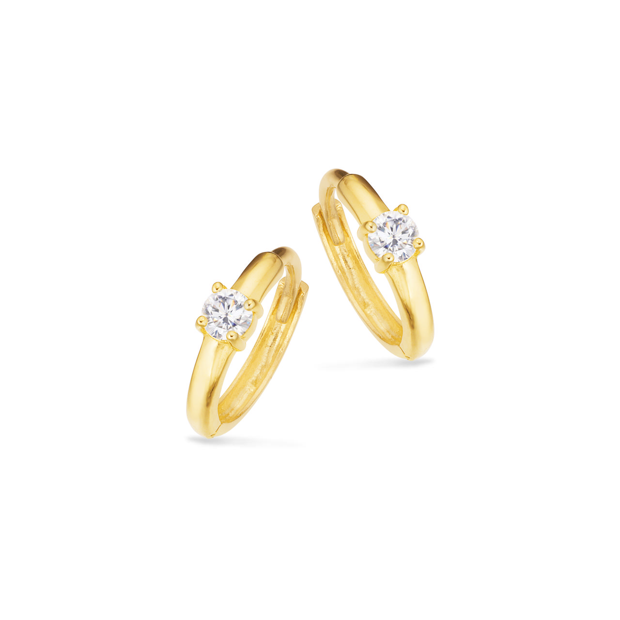 Clip-creoler cubic zir. 8 kt.