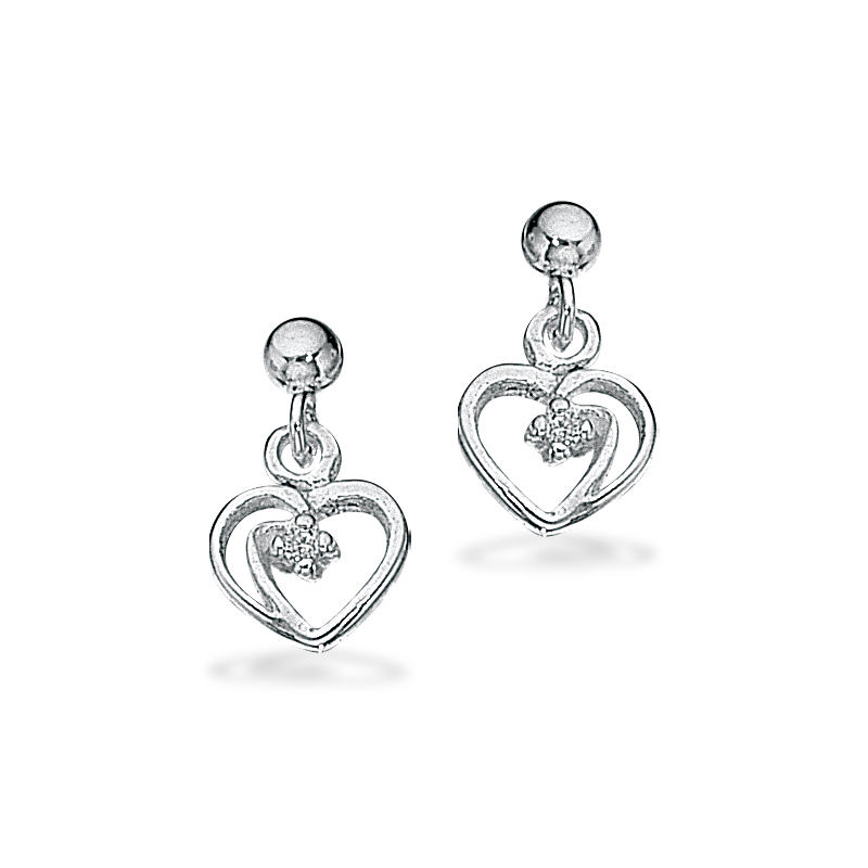 Earhanger heart zir. 925