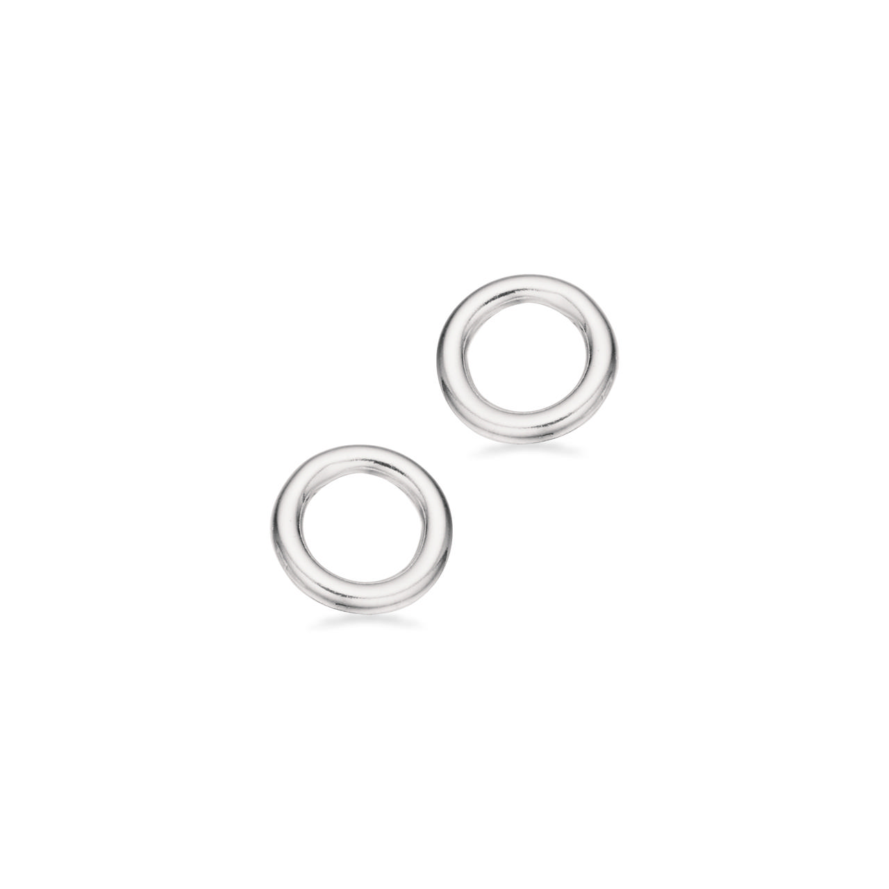Ørepynt cirkel 8 mm. sølv