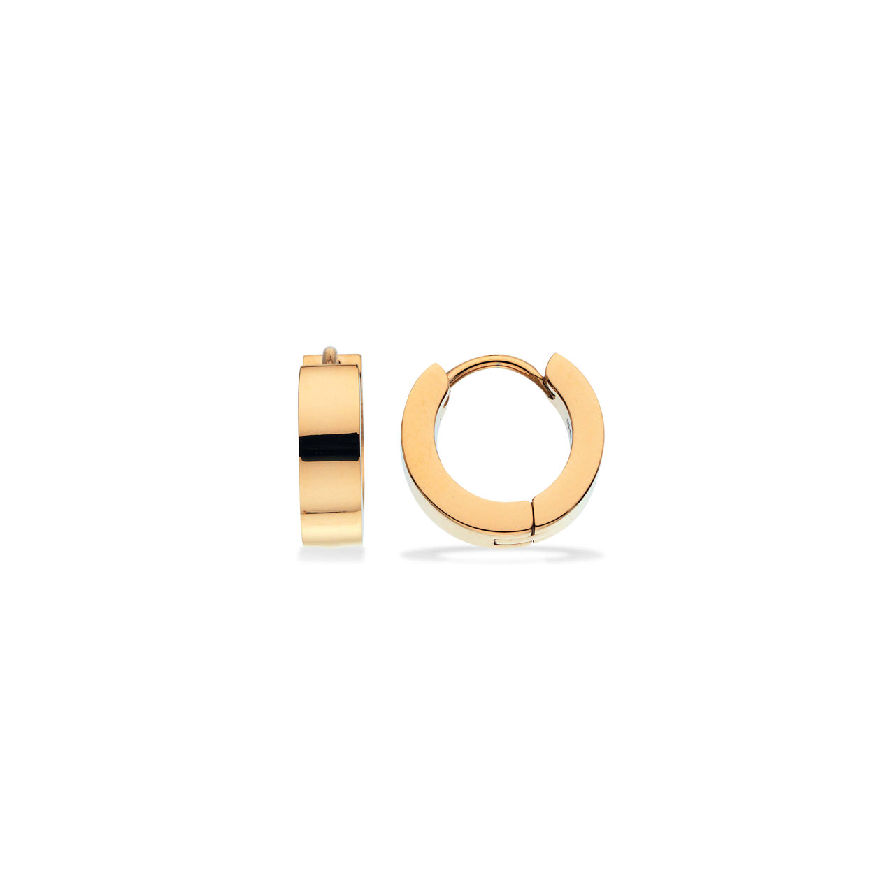 Hoop men mat steel goldplated