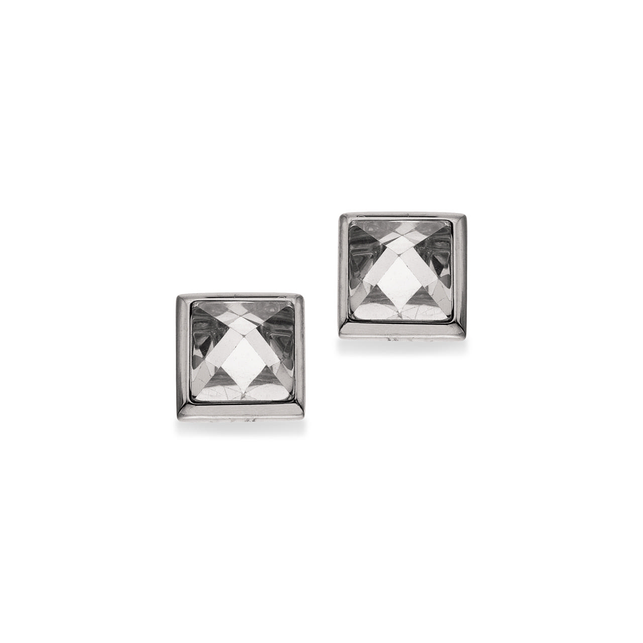Earsticks men white crystal steel
