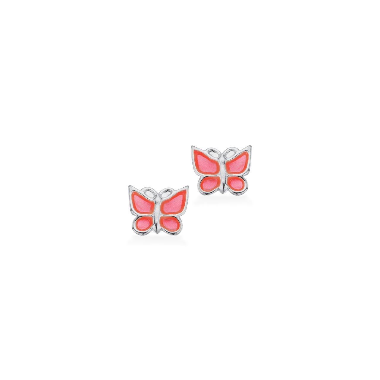 Earsticks pink butterfly 925