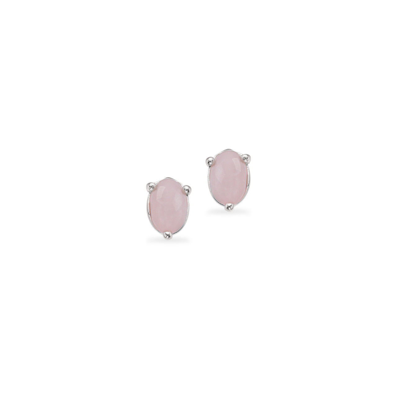 Øreringe rosa quartz sølv