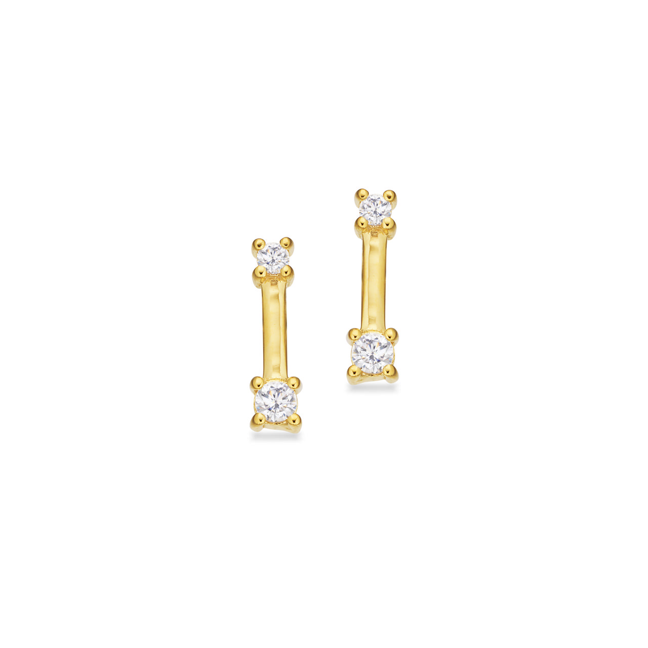 Earsticks zir. 925 goldplated