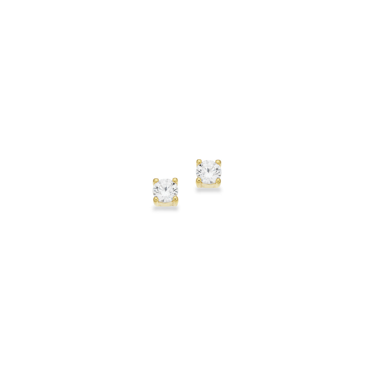 Øreringe 4 grabber 3,0 mm cubic zir. sølv fg.