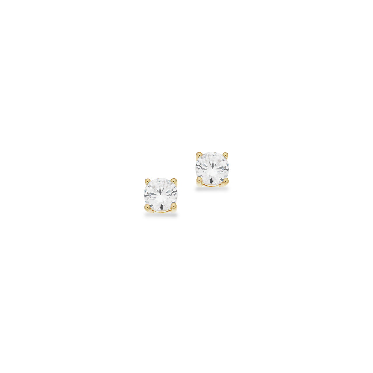 Øreringe 4 grabber 4,0 mm cubic zir. sølv fg.