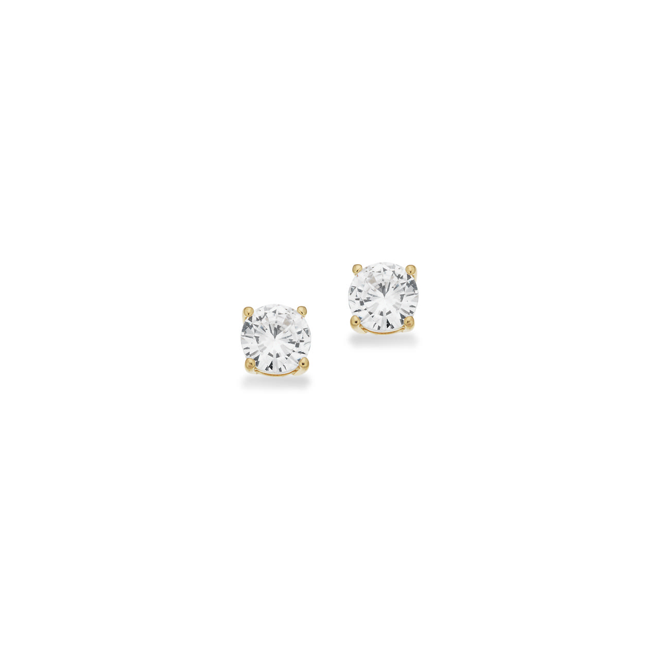 Øreringe 4 grabber 4,5 mm cubic zir. sølv fg.