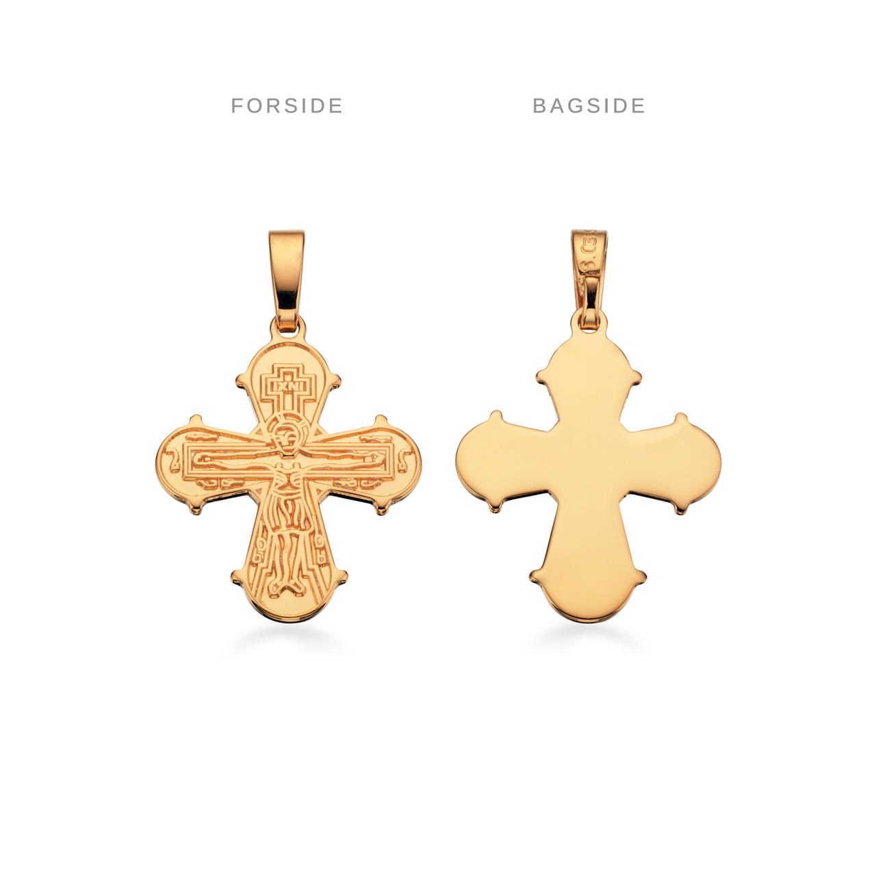 Pendant cross 17x16 mm 333 yell.