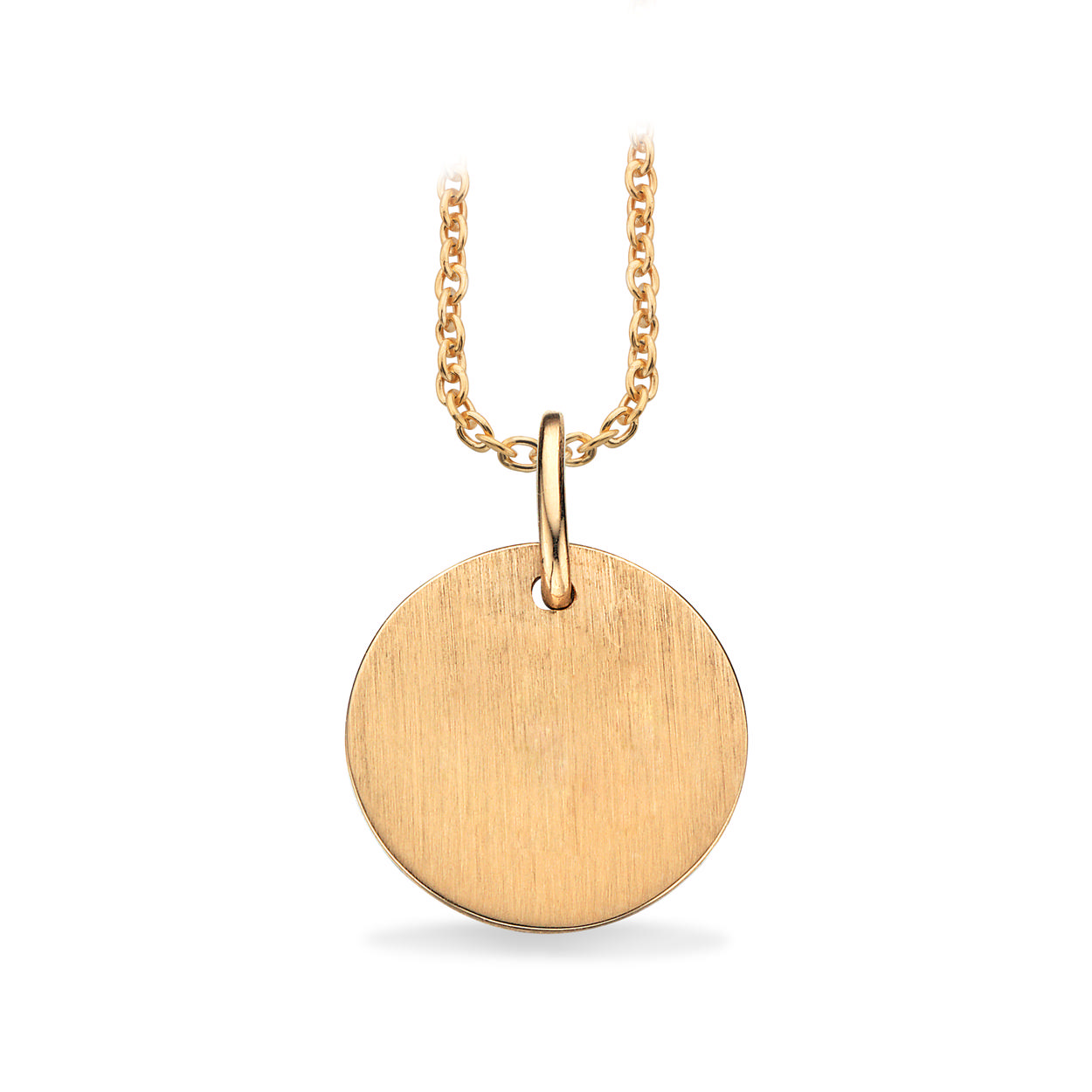 #TagMe 13 mm. vedhæng mat 8 kt. m/ kæde