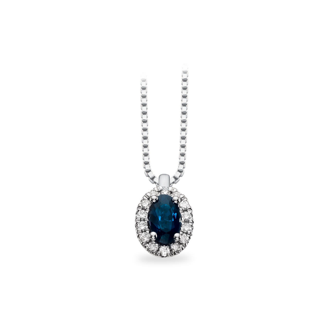 Pendant 0,07 H-W/SI sapphire 585 white