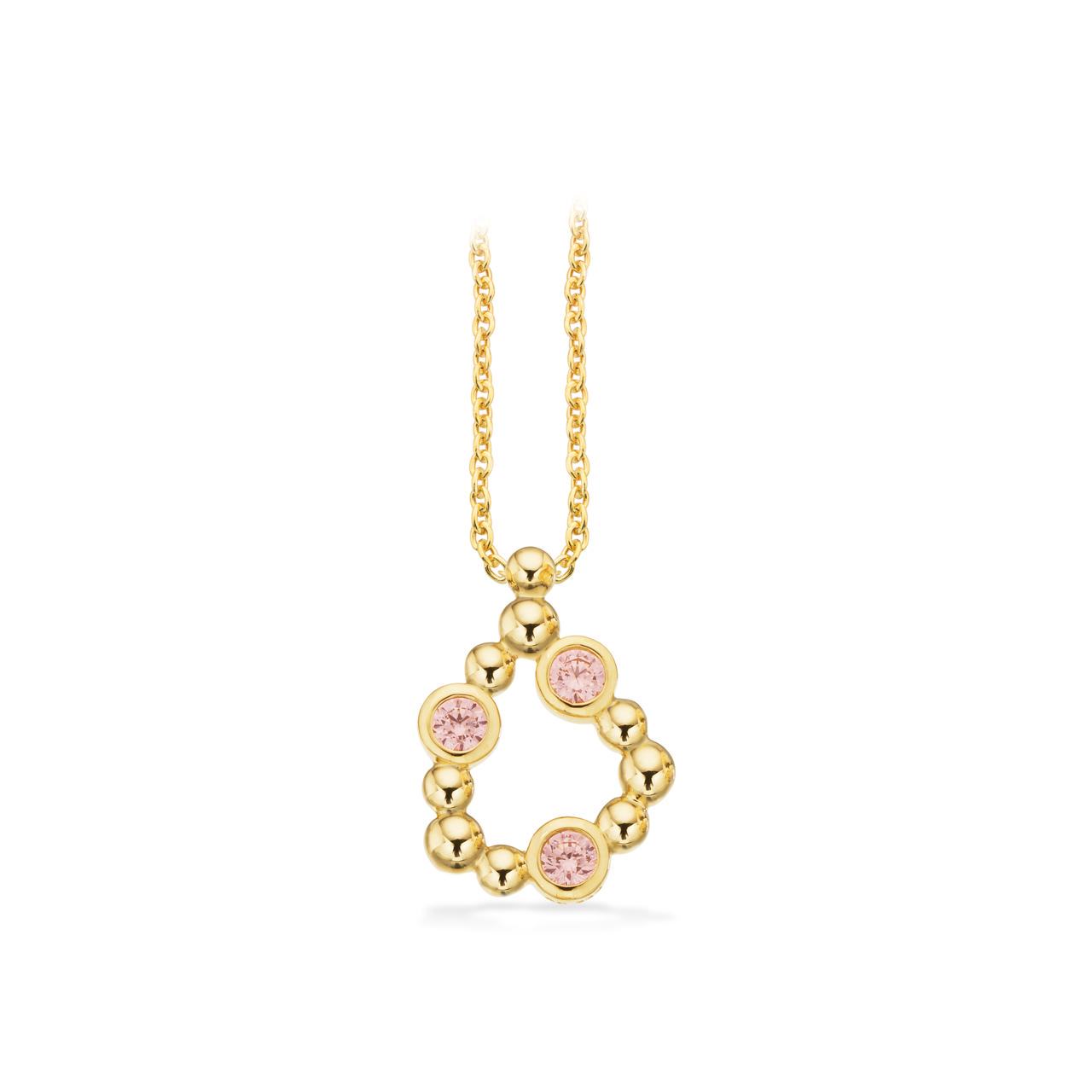 Pendant pink tourmaline 333 yell.