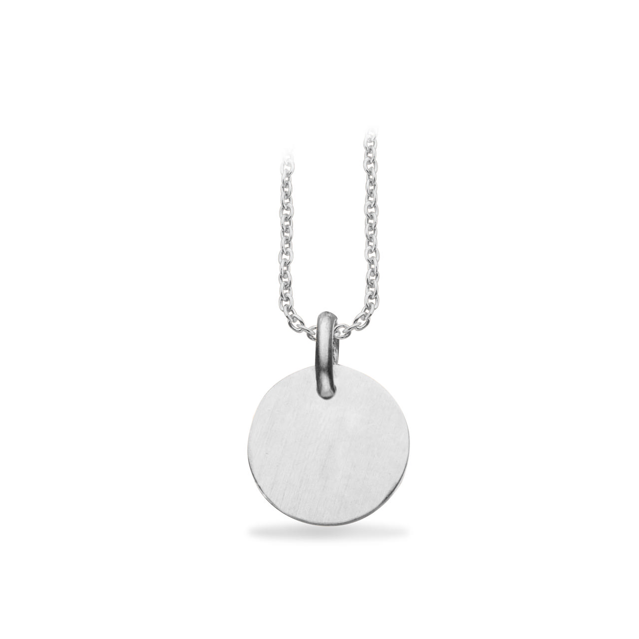 round tag 10 mm silver white