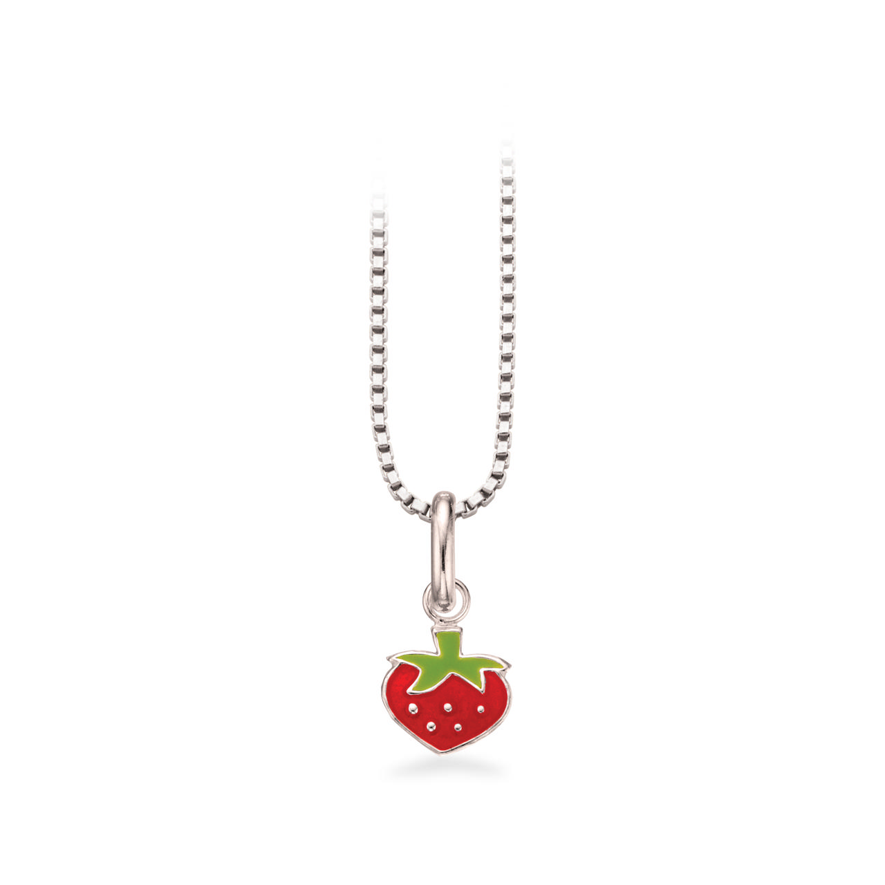 Pendant red strawberry 925