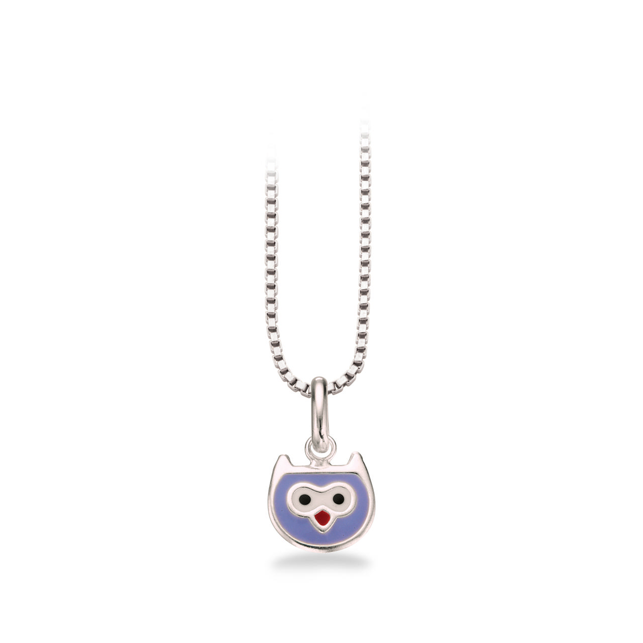 Pendant purple owl 925