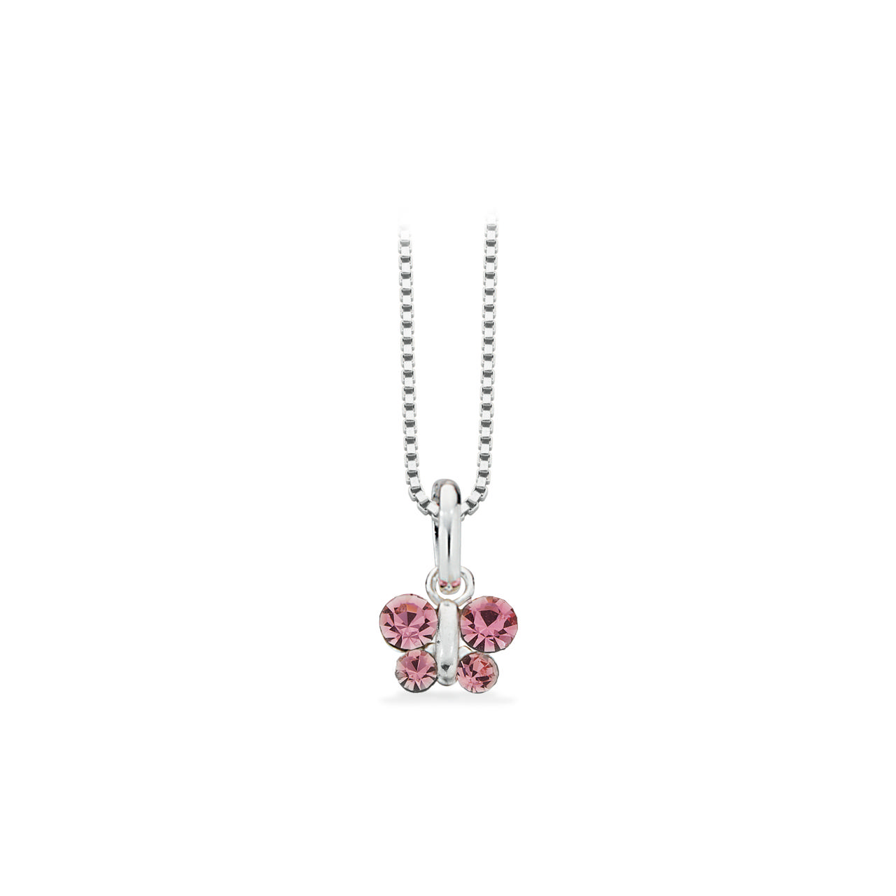 Pendant butterfly pink zir. 925