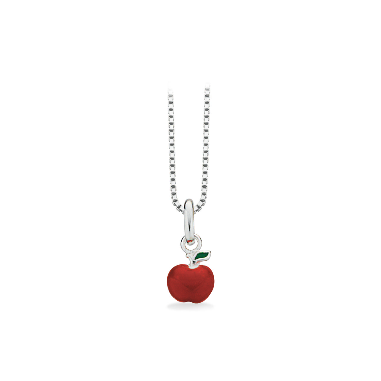 Pendant red apple 925