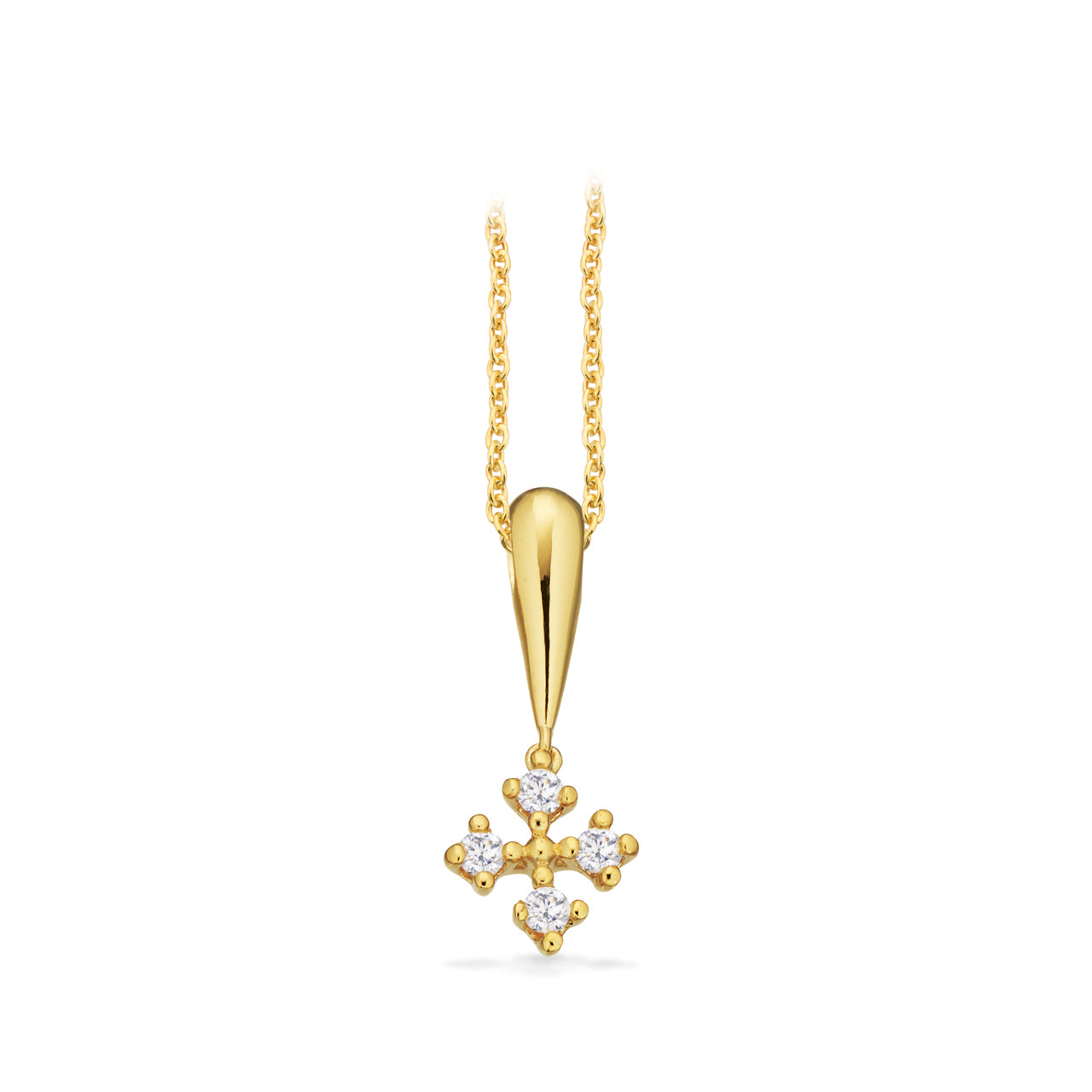 Pendant zir. 925 goldplated