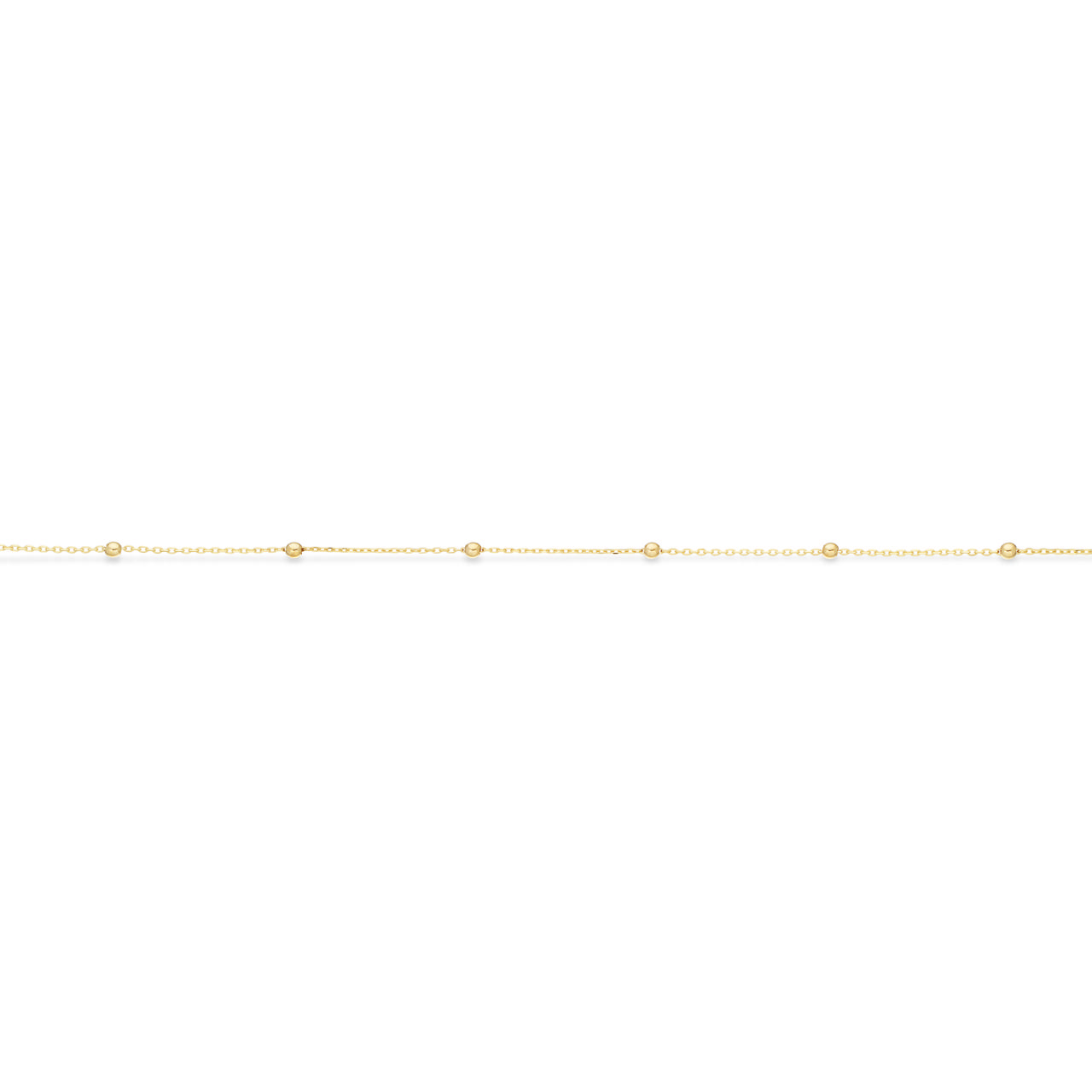 *Halskæde kugler  42+3cm 8 kt.