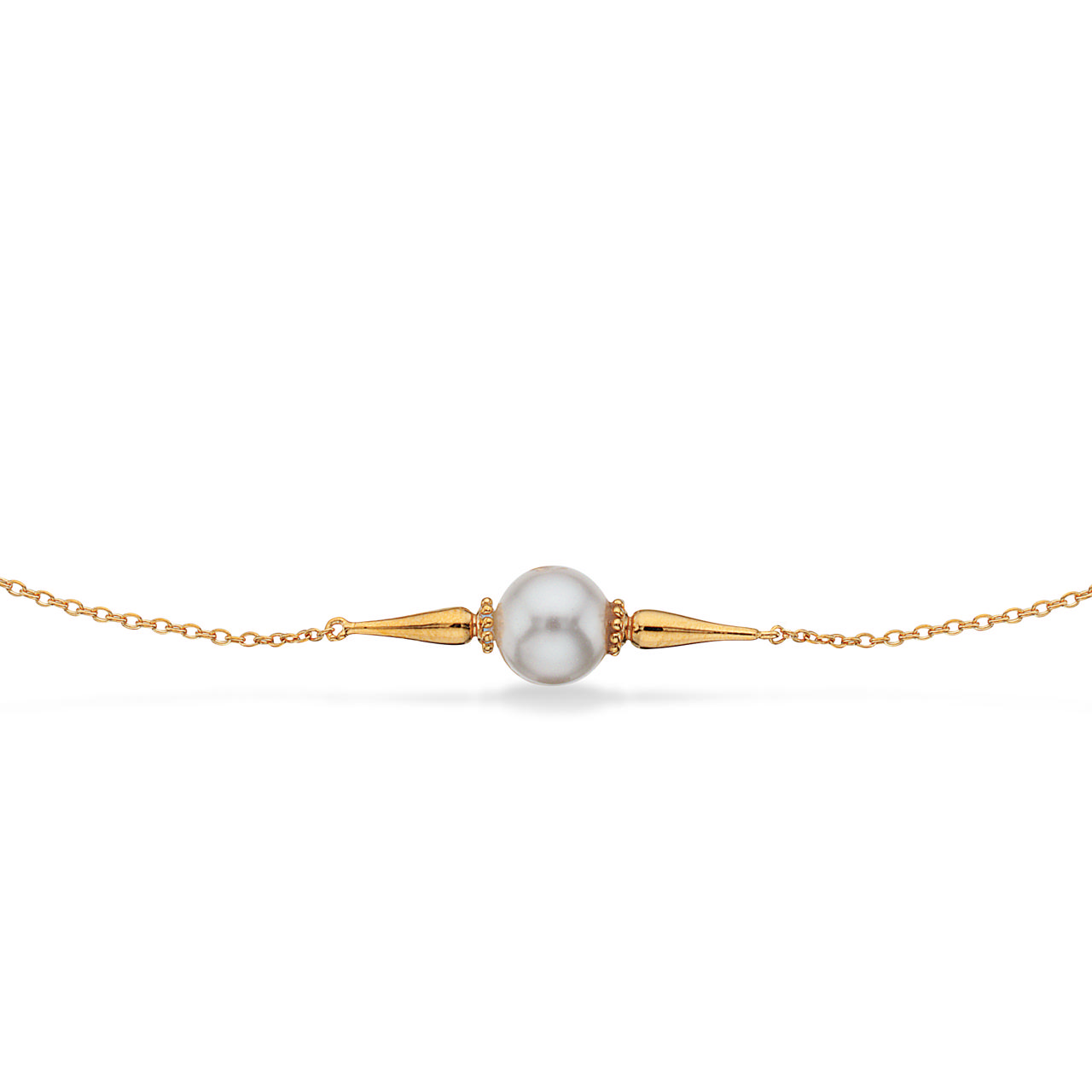 Collier Swarowski perle sølv fg.