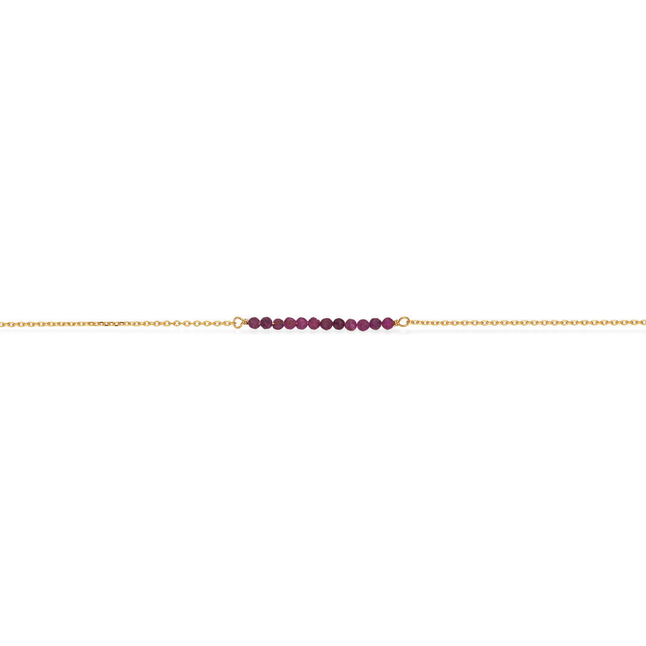 SoHo armbånd syn. rubin sølv fg. 17+2 cm