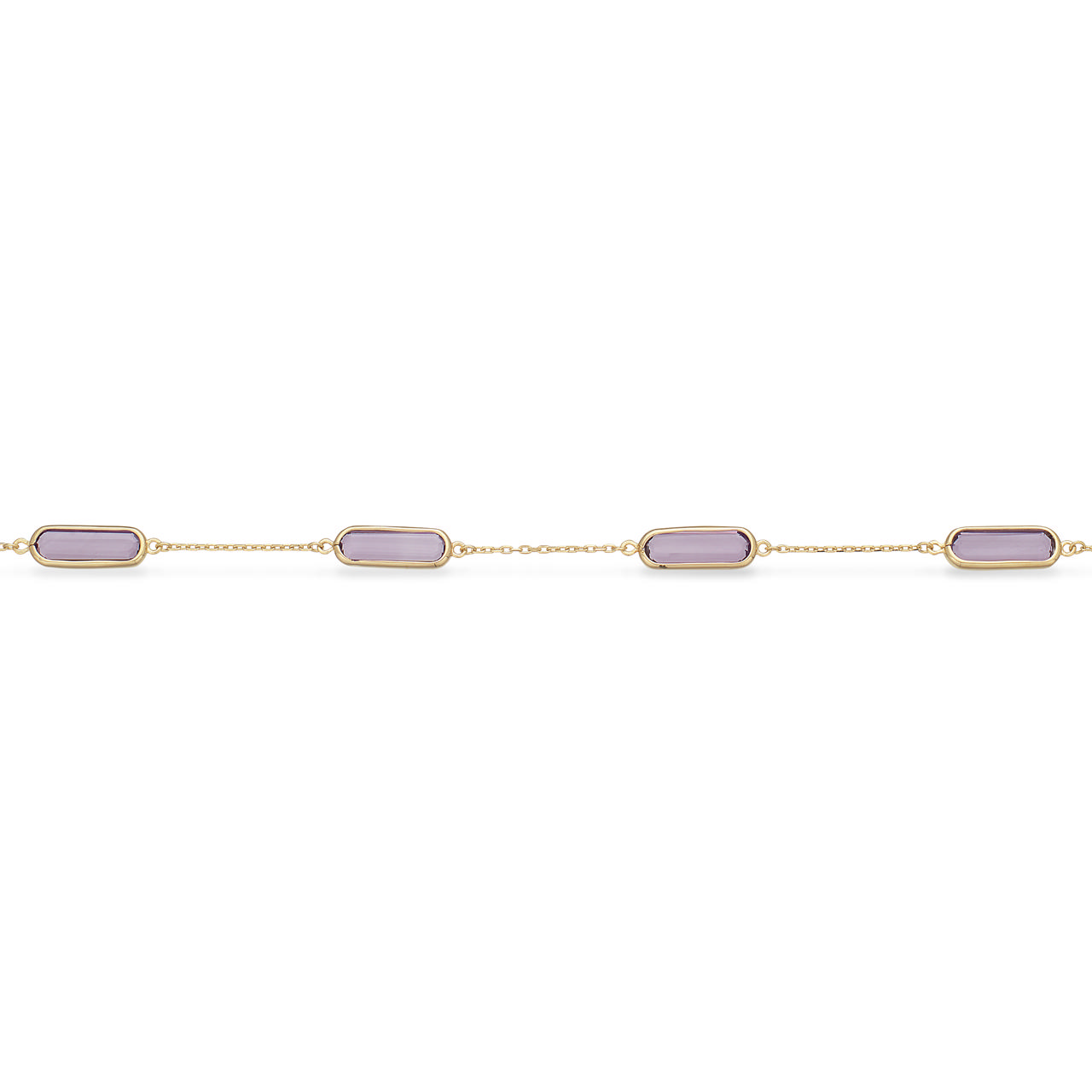 SoHo armbånd lavendel cubic zir. sølv fg. 17+2 cm
