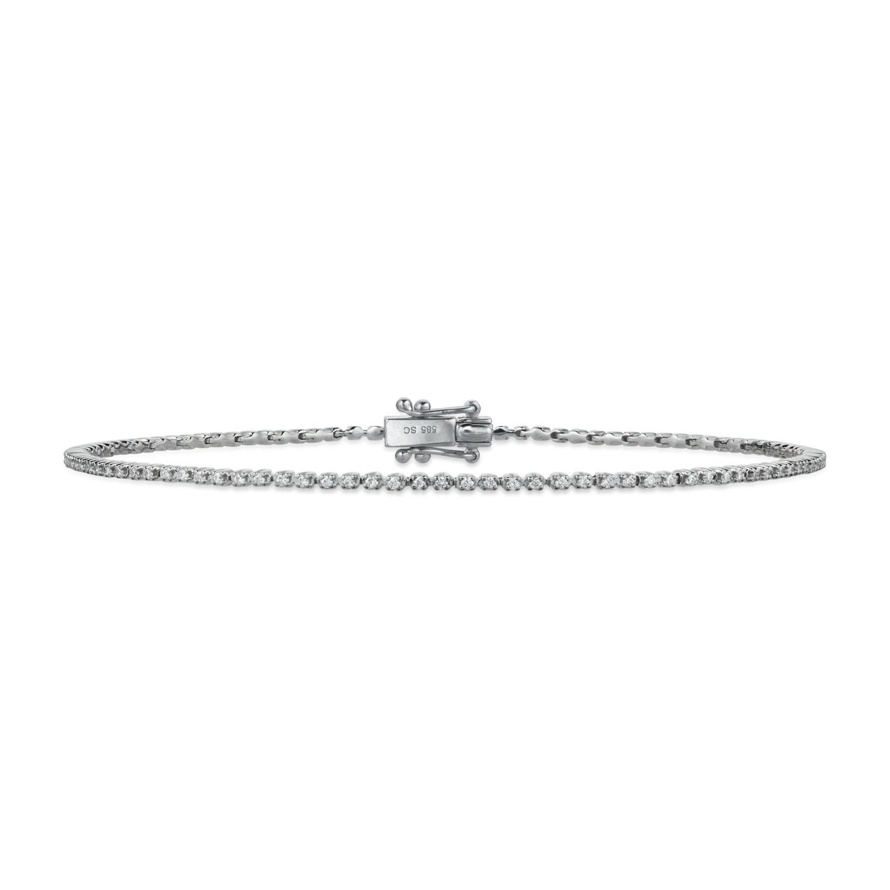 Tennis bracelet 0,32 H-W/SI 585 white