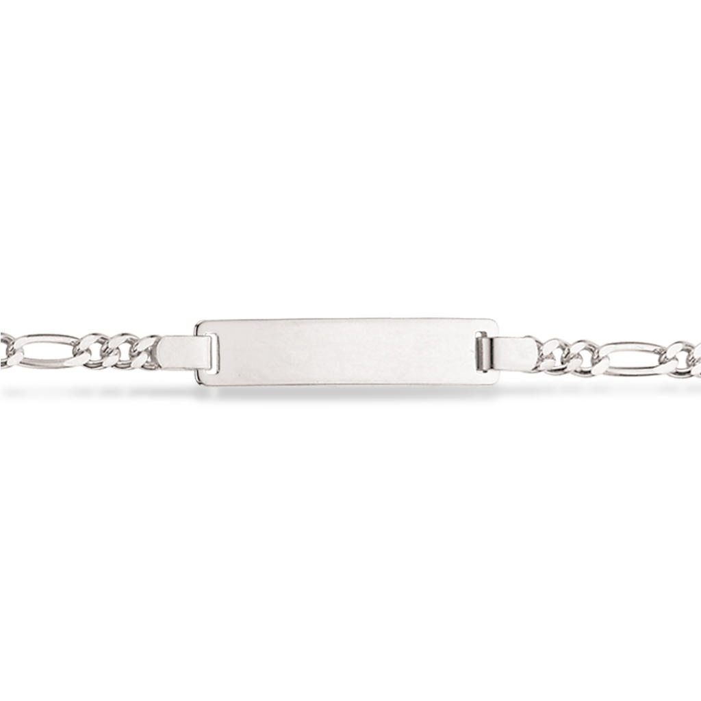 Childrens bracelet figaro w/ plate 925
