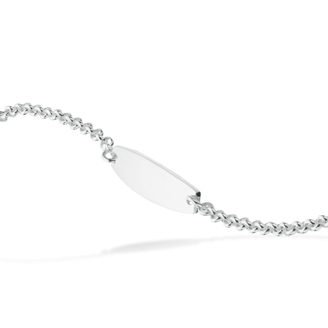 Childrens bracelet w/ plate 925 14+2cm