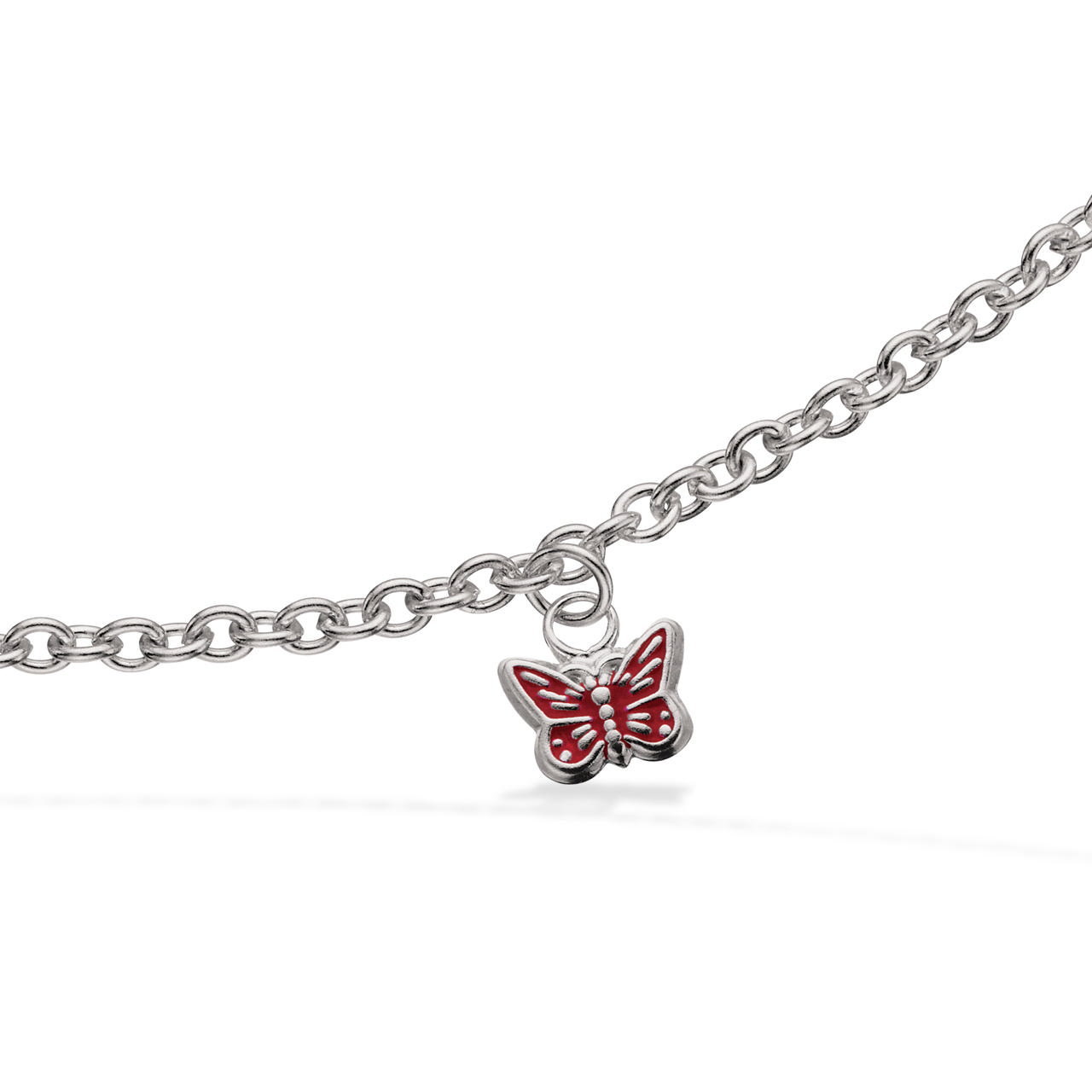 Bracelet red butterfly 925