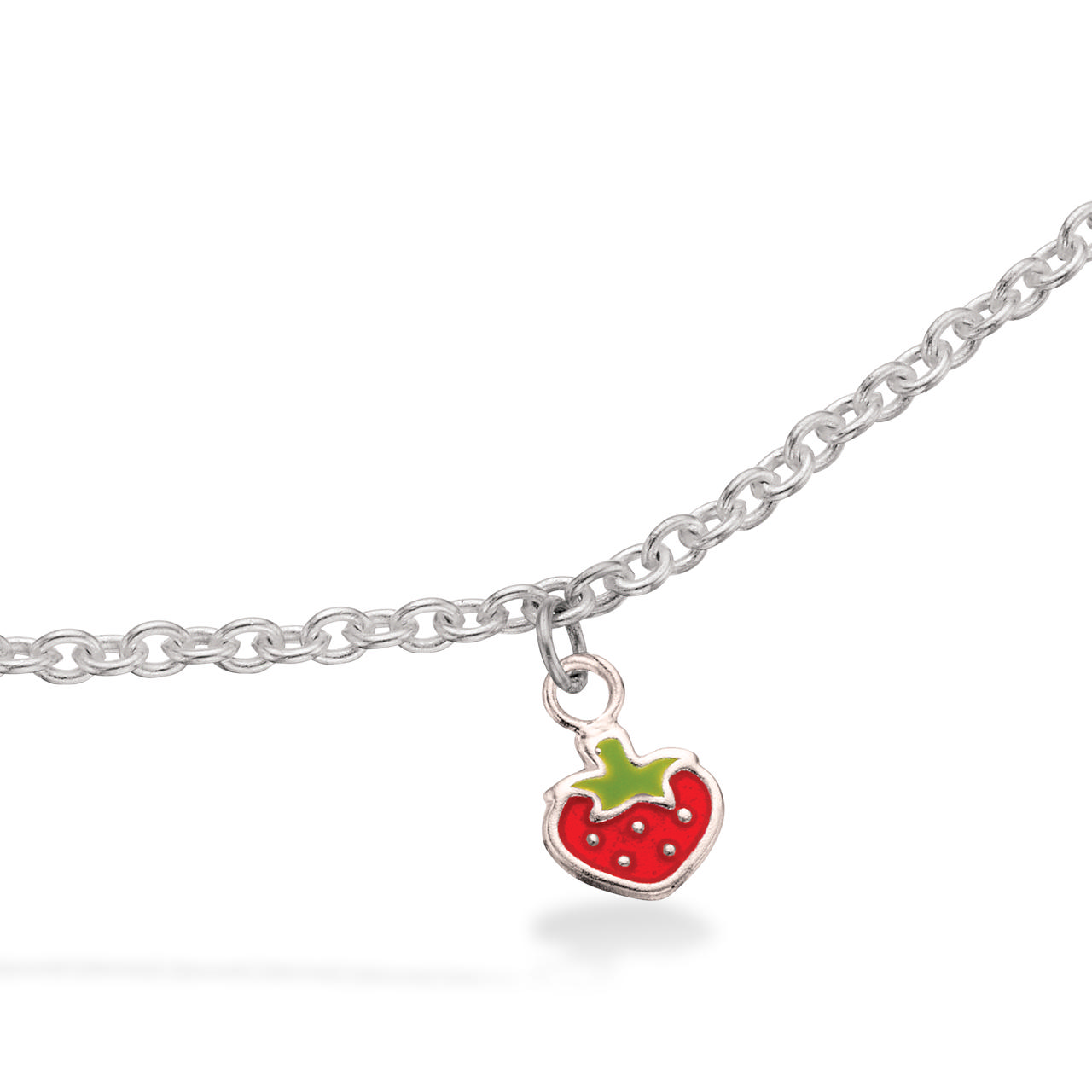 Bracelet red strawberry 925