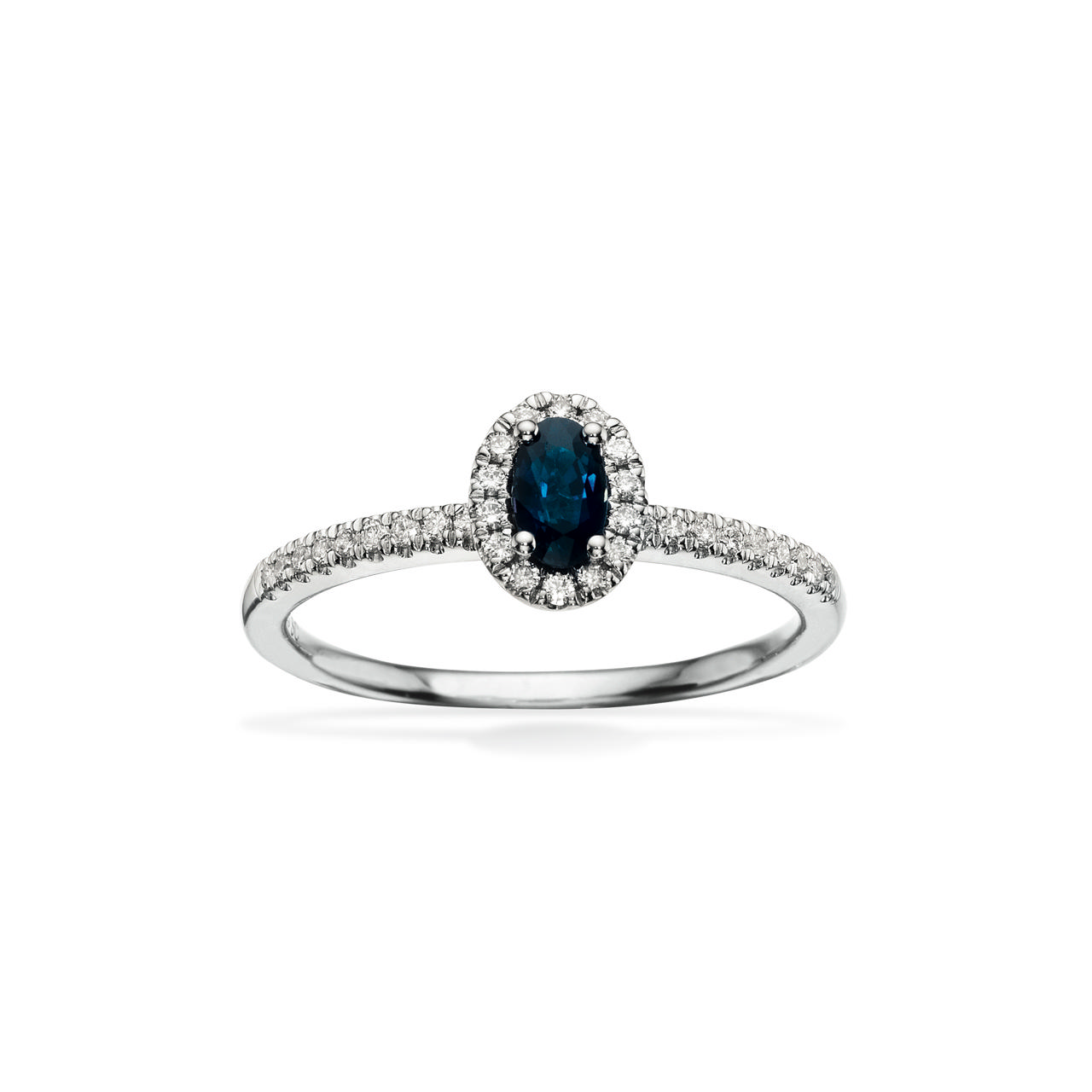 Ring 0,18 H-W/SI sapphire 585 white