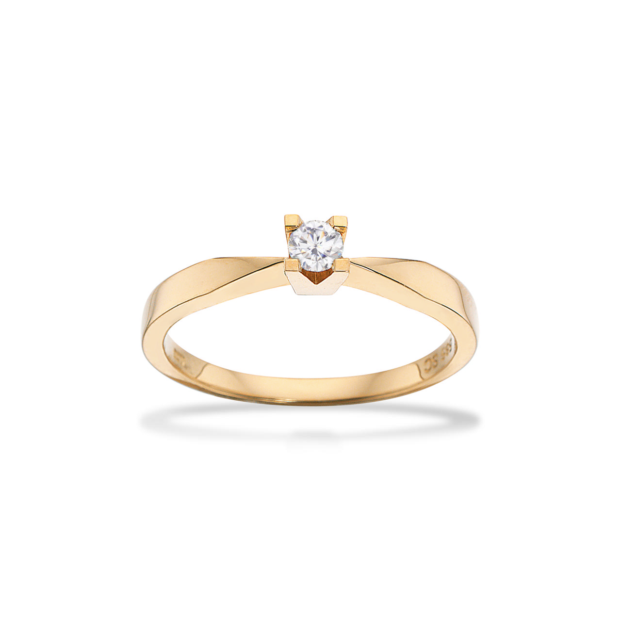 *Kleopatra ring 0,10 H-W/SI 8 kt