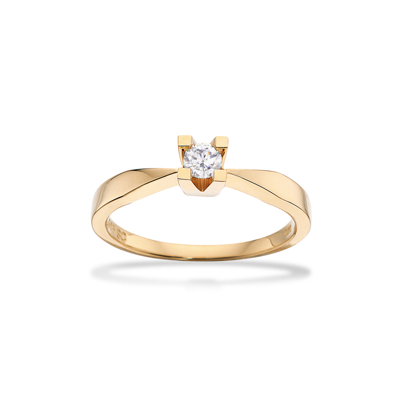 *Kleopatra ring 0,15 H-W/SI 8 kt