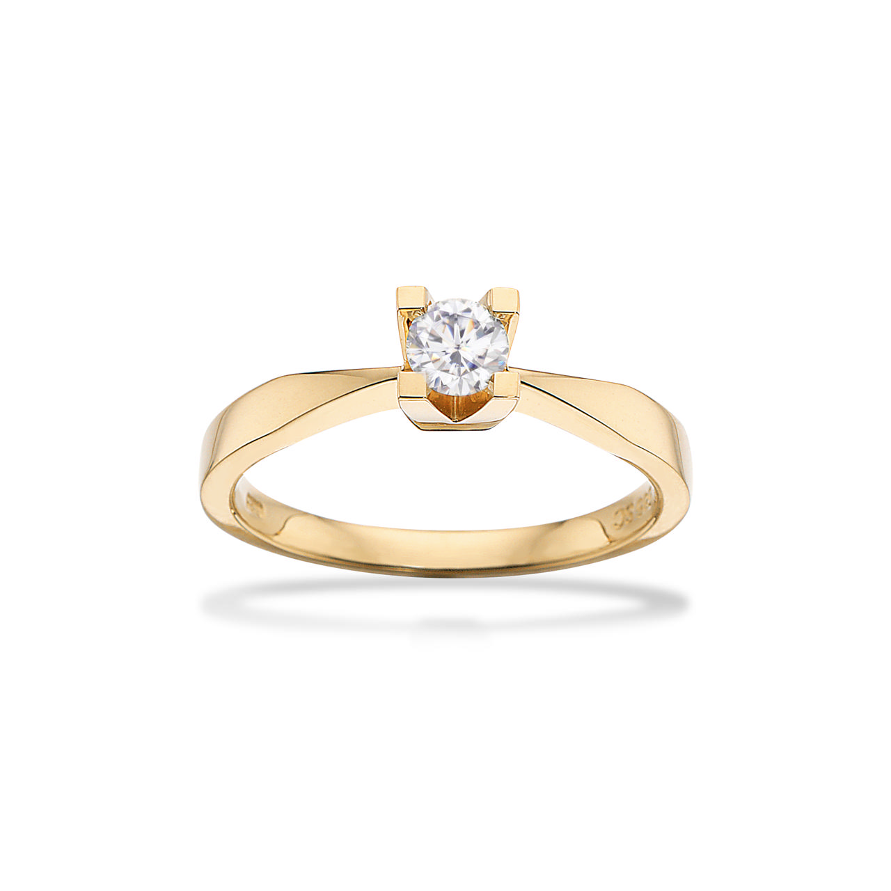 *Kleopatra ring 0,25 H-W/SI 8 kt