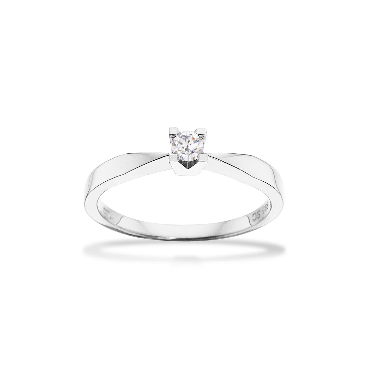 *Kleopatra ring 0,10 H-W/SI 8 kt