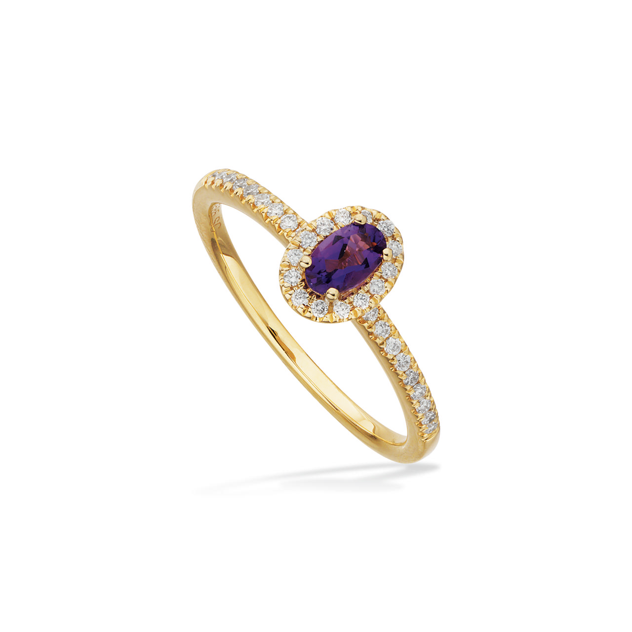 Ring 0,16 H-W/SI amethyst 585 yell.
