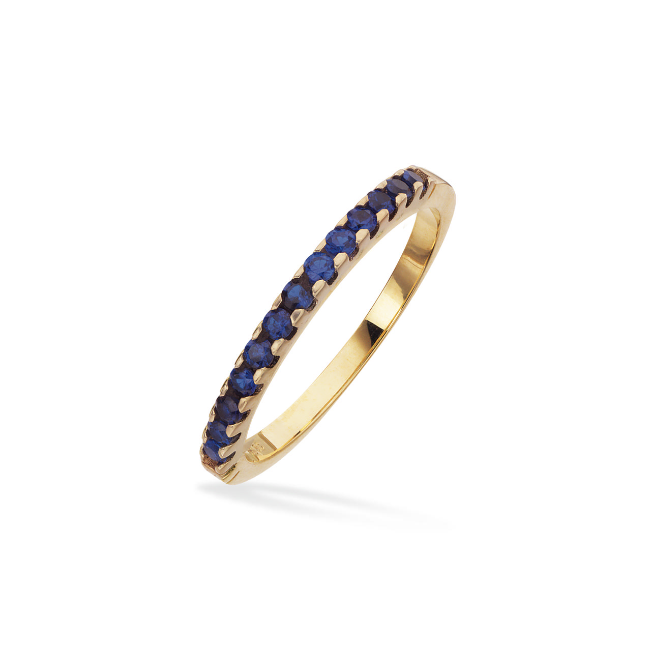 Ring blå cubic zir. 8 kt.