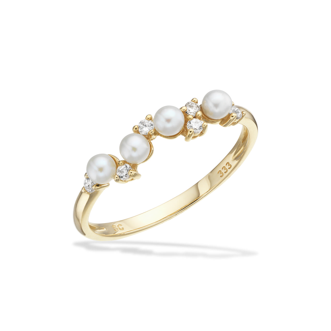 Ring fkp./cubic zir. 8 kt.